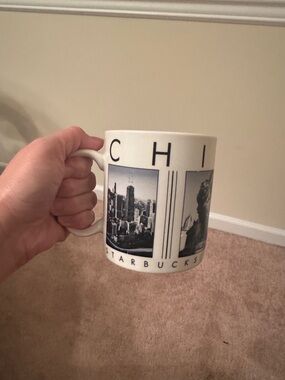 Vintage City scene Starbucks Chicago mug